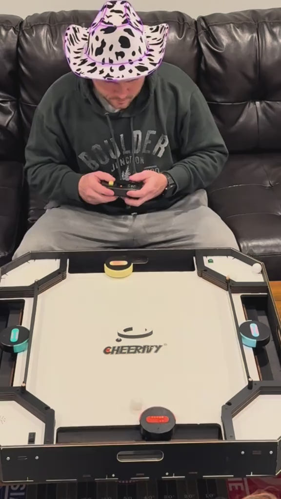Tabletop pinball game in action